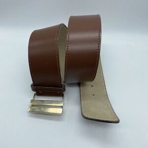 Anne Klein Brown Genuine Leather Belt Women's Size S Made In USA Style 6101